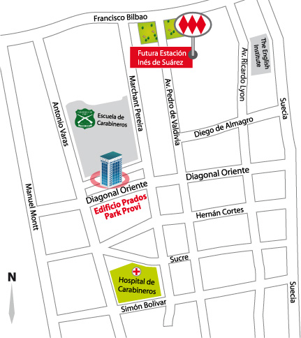 Mapa Edificio Prados Park Provi